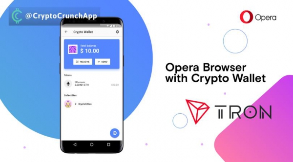 مرورگر Opera رمزارز ترون TRX را اضافه خوهد کرد