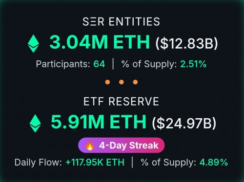 ذخیره استراتژیک اتریوم به بیش از ۳ میلیون ETH رسید