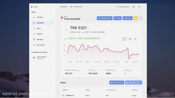 آموزش استیک کردن ترون TRX در Ledger