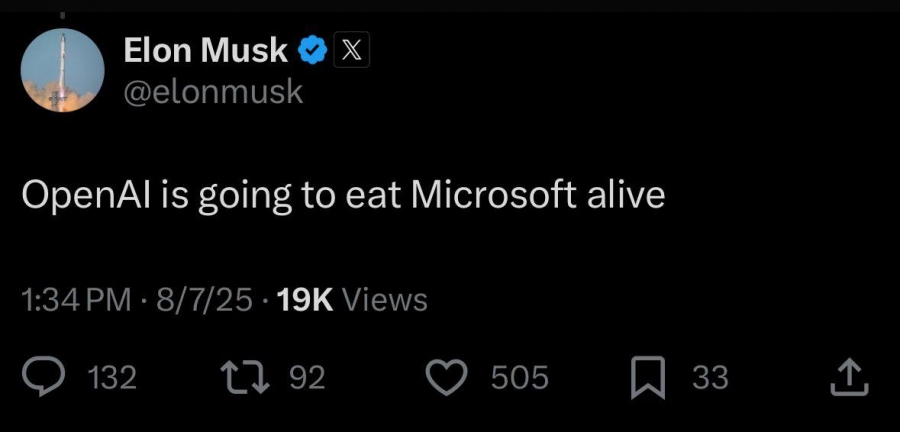 ایلان ماسک می‌گوید: «OpenAI مایکروسافت را خواهد بلعید!»