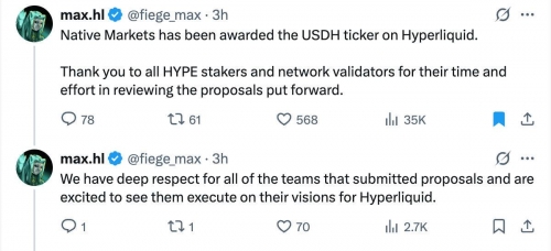 Native Markets رسماً نماد استیبل‌کوین USDH هایپرلیکویید را برنده شد