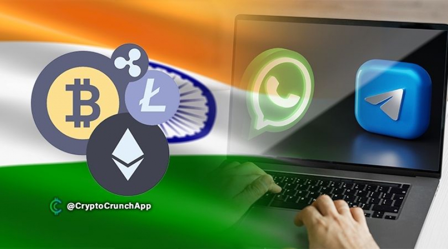 هند از طریق پلتفرم های P2P (واتساپ و تلگرام) در تجارت رمزنگاری تسلط یافت.  