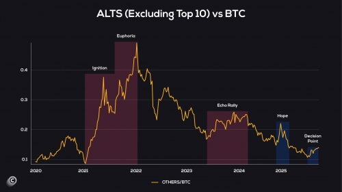 آلت‌کوین‌ها (به‌جز ۱۰ تای برتر) در برابر بیت‌کوین شانسی ندارند