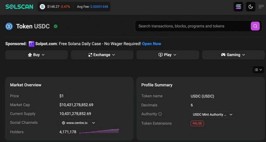 عبور گردش USDC در سولانا از ۱۰ میلیارد دلار