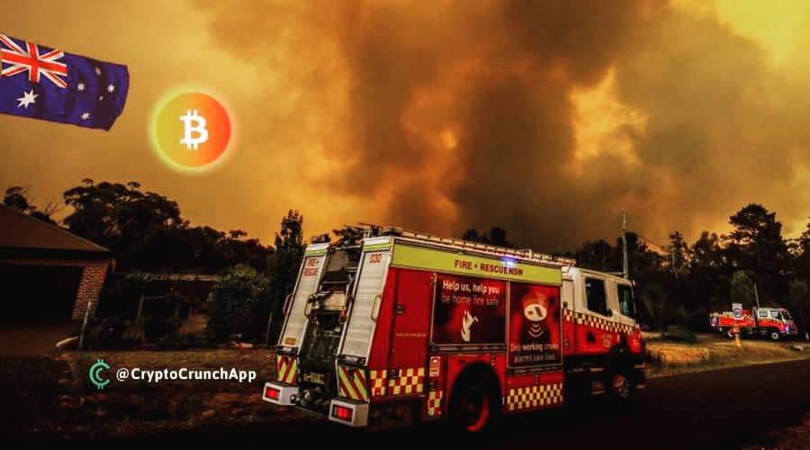 کمکهای مالی بيتكوين و خدمات خيريه آن جهت كمك به خاموش كردن آتش سوزی در استراليا .