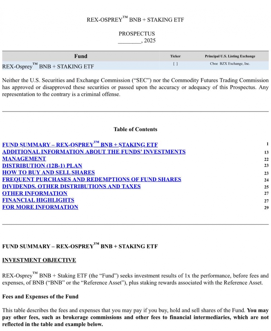 ثبت درخواست ETF استیکینگ BNB در SEC