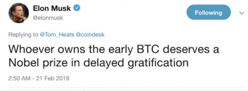 ماسک: دارندگان اولیه بیت کوین شایسته نوبل‌اند