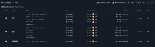 کیف‌پول نهنگ جدید ۱۰۰۰ بیت‌کوین دریافت کرد