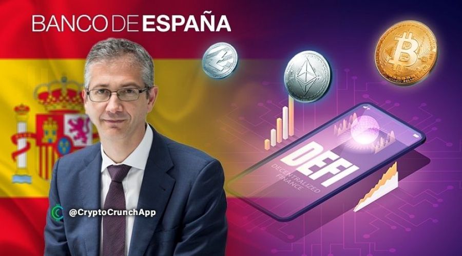 رئیس بانک اسپانیا بر اهمیت تنظیم سریع ديفاى و قوانين رمزارزها تاکید می کند.